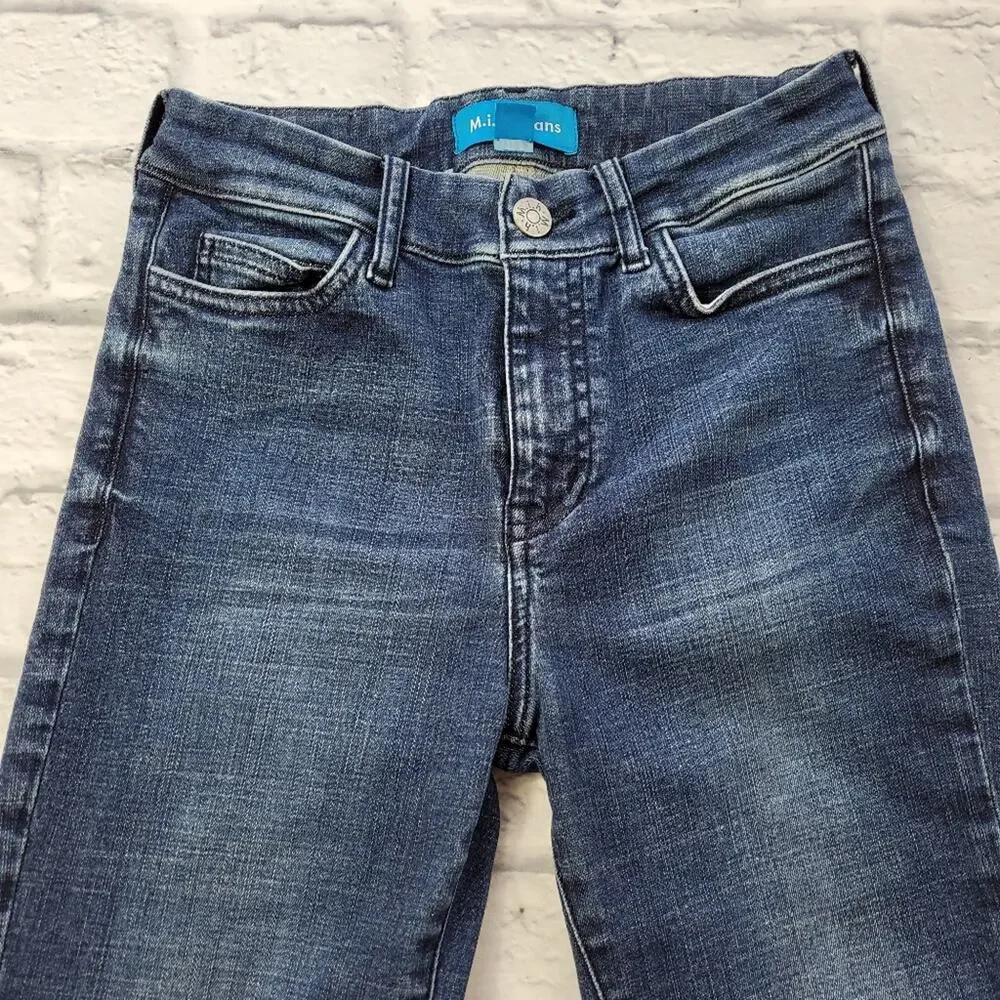 M.i.h Women's Jeans Bodycon Marrakesh High Rise Slim Kick Flare More Blue sz 26